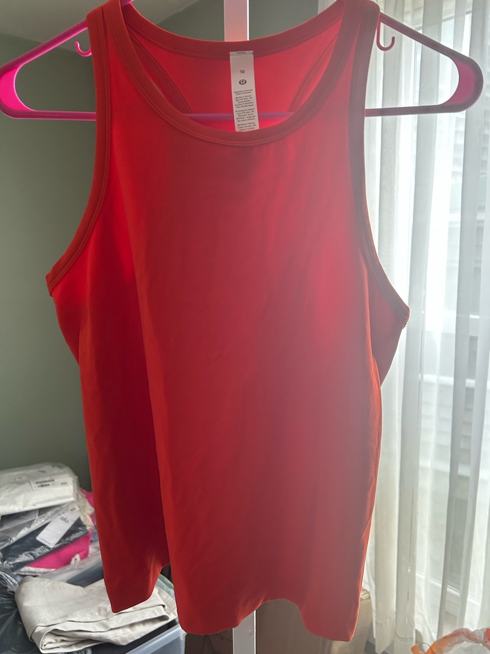 Lululemon Align Waist Length Racerback Tank in Red